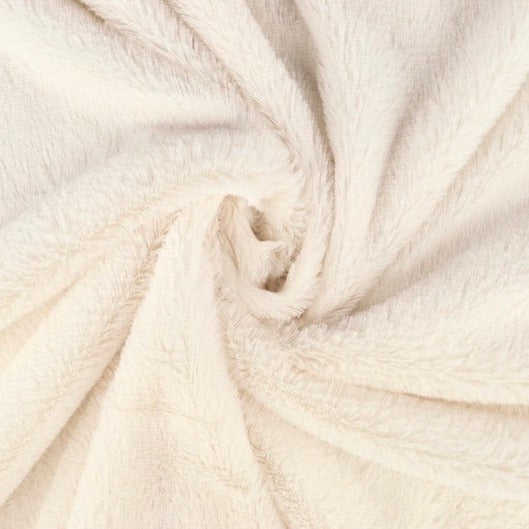 RÅVIT MJUK PLYSCH – 10 MM LUGG & TVÄRSGÅENDE STRETCH