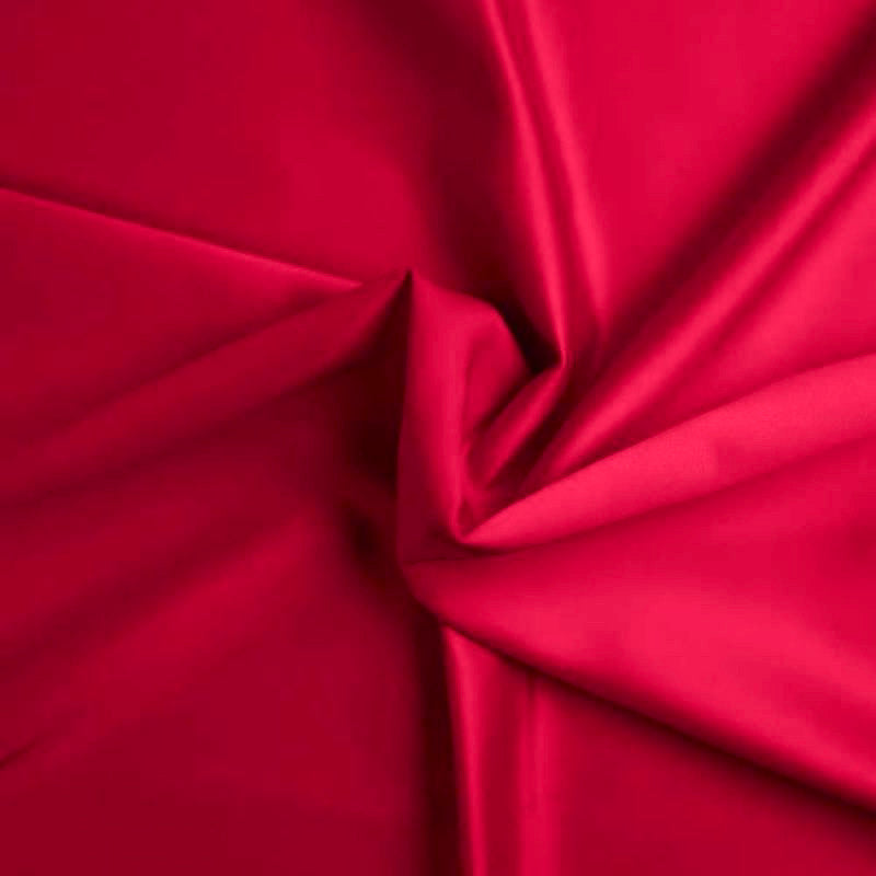 RUBINRÖD MATT SATIN MED STRETCH – 2-VÄGSSTRETCH & MATT LYSTER