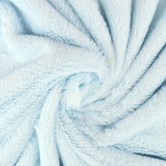 BABYBLÅ MJUK PLYSCH – 10 MM LUGG & TVÄRSGÅENDE STRETCH