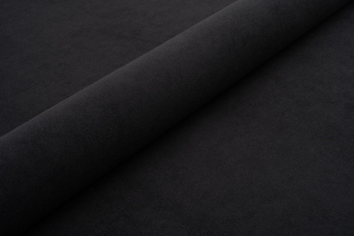 SVART TJOCK MATT SAMMET MED FLEECEBOTTEN