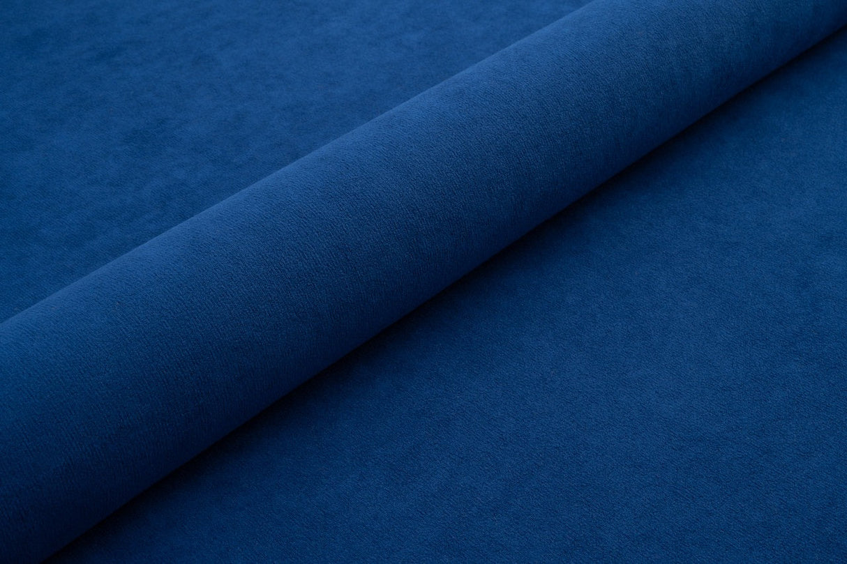 KUNGSBLÅ TJOCK MATT SAMMET MED FLEECEBOTTEN