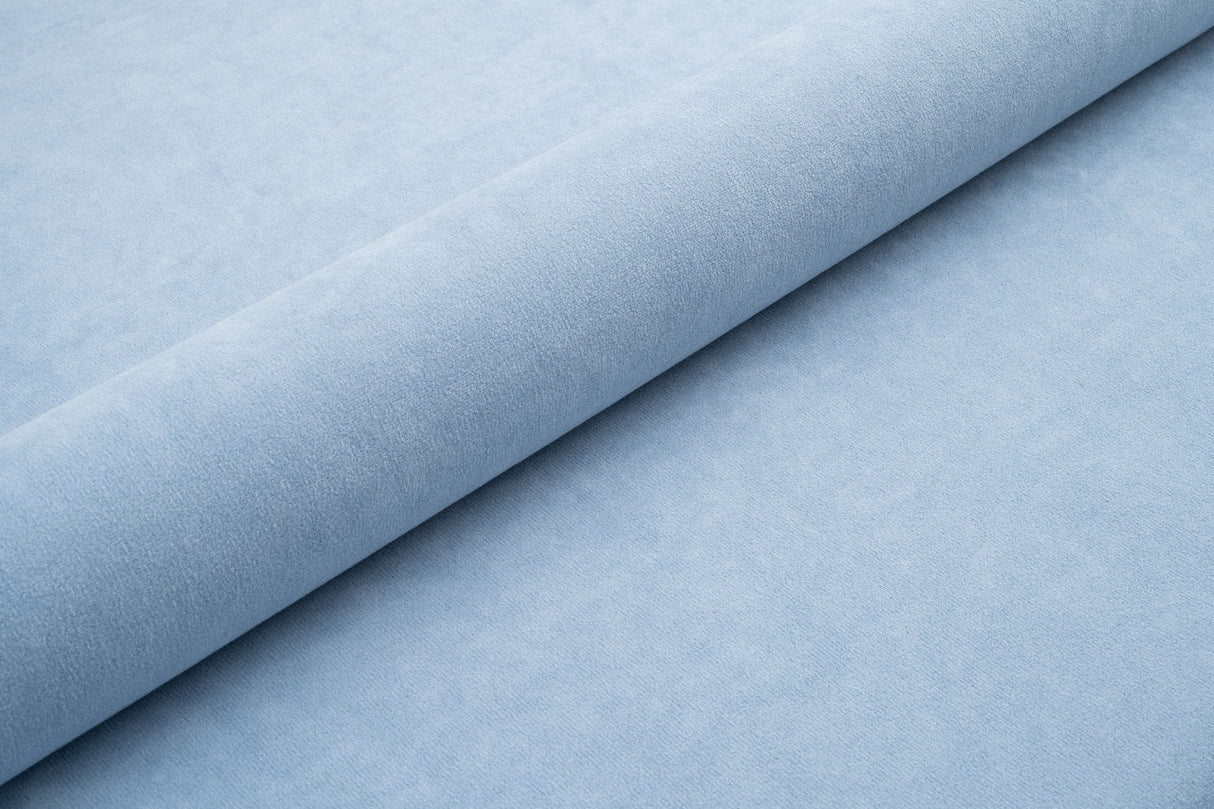 LJUSBLÅ TJOCK MATT SAMMET MED FLEECEBOTTEN