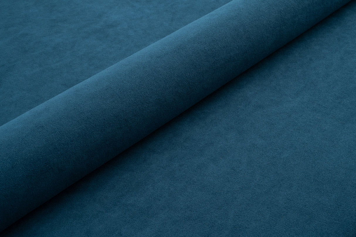 MÖRKBLÅ TJOCK MATT SAMMET MED FLEECEBOTTEN