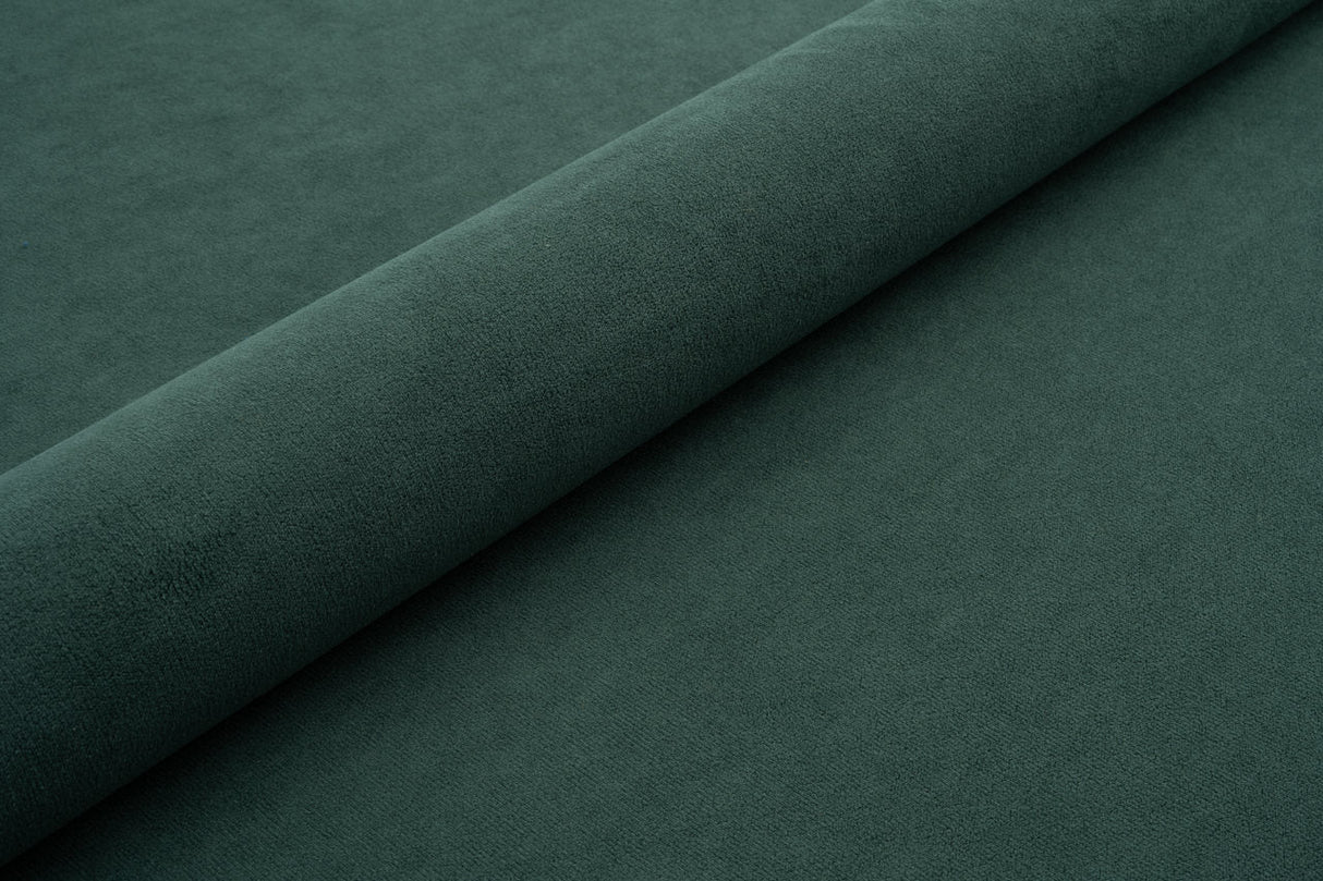 MÖRKGRÖN TJOCK MATT SAMMET MED FLEECEBOTTEN