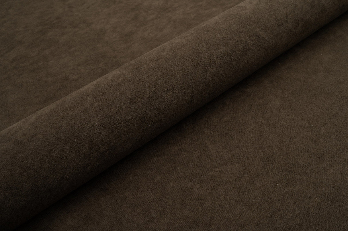 KAKOBRUN TJOCK MATT SAMMET MED FLEECEBOTTEN