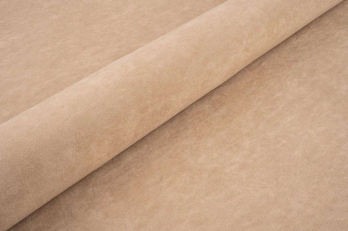 LJUSBRUN TJOCK MATT SAMMET MED FLEECEBOTTEN