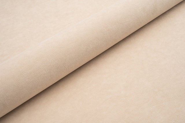 BEIGE TJOCK MATT SAMMET MED FLEECEBOTTEN