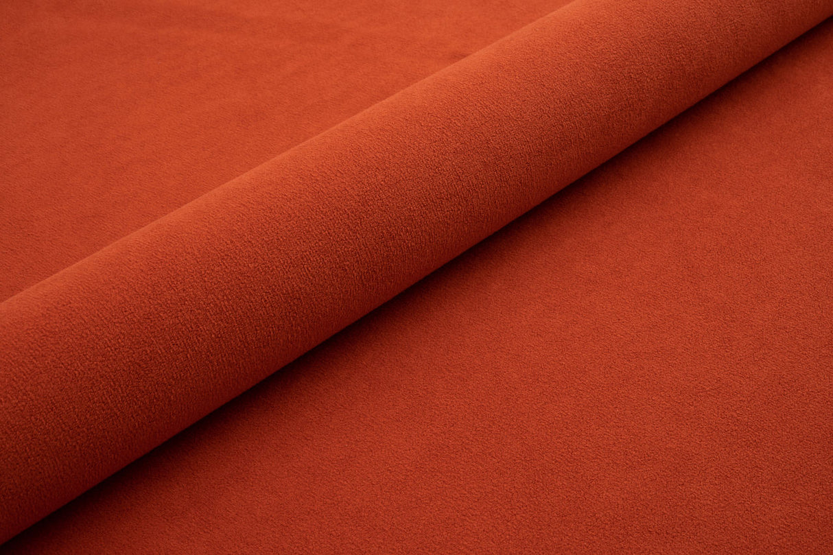 TEGELRÖD TJOCK MATT SAMMET MED FLEECEBOTTEN