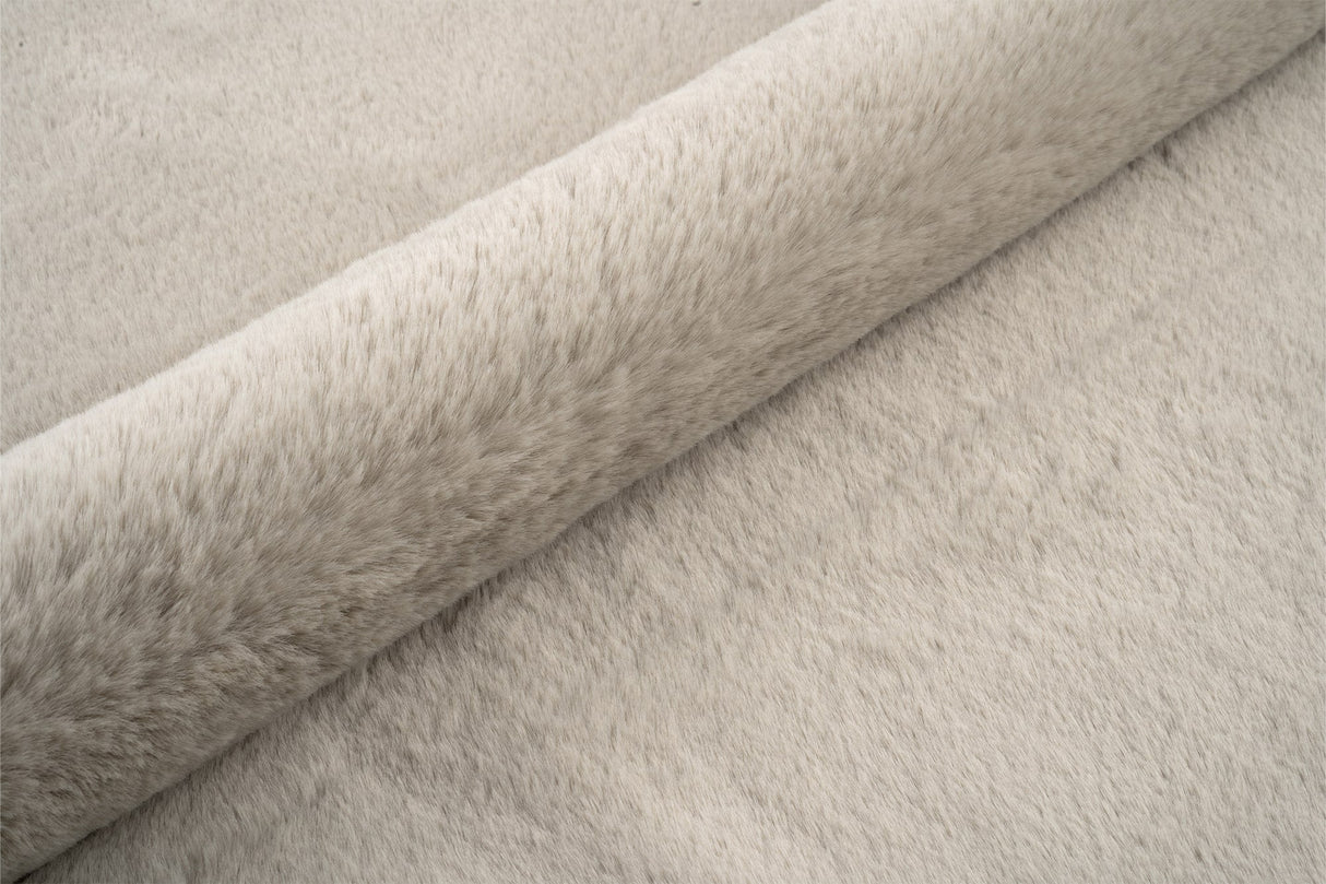 LJUSGRÅ BUNNY MÖBELTYG – IMITERAD PÄLS