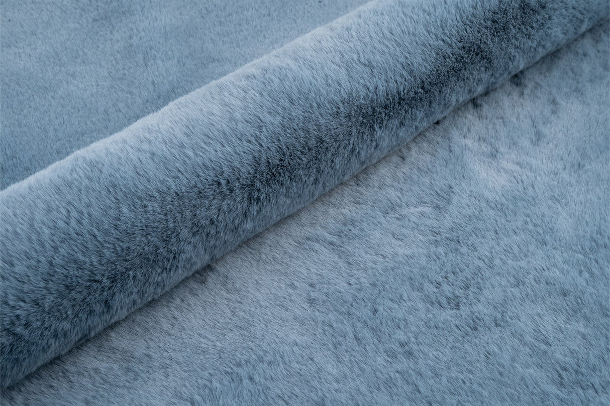 BLÅ BUNNY MÖBELTYG – IMITERAD PÄLS