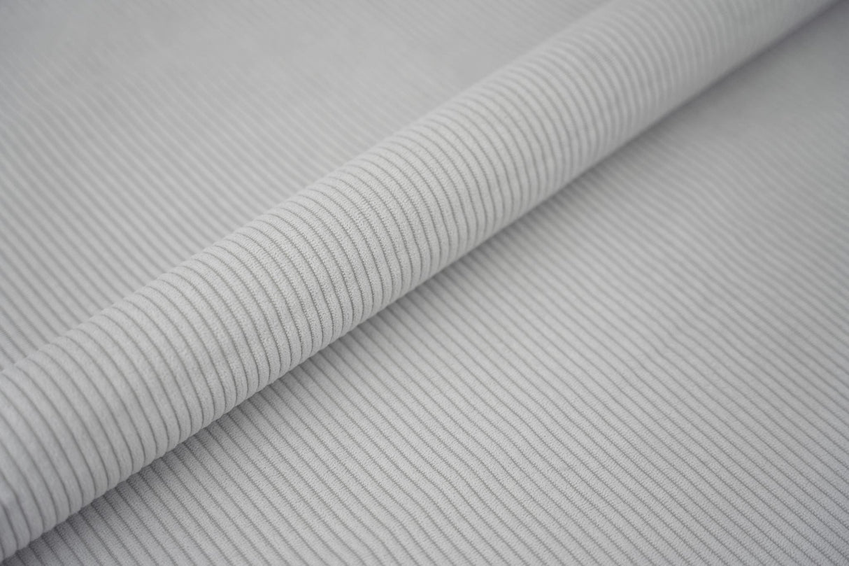 SØLVGRÅ FLØJL MØBELSTOF – 5 MM JERNBANEFØJL