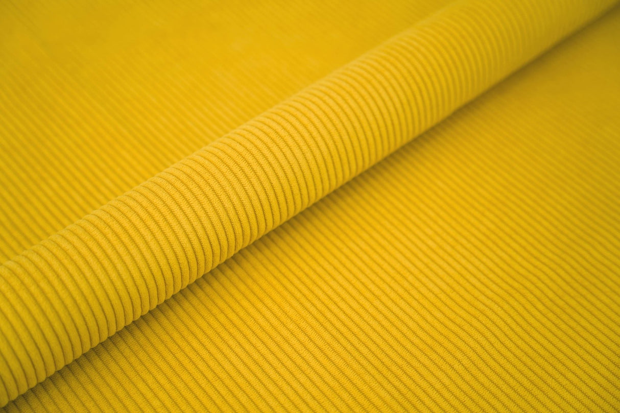 CURRYGUL CORD MÖBELTYG – 5 MM RIBBAD SAMMET