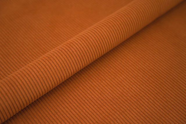 TERRAKOTTA CORD MÖBELTYG – 5 MM RIBBAD SAMMET