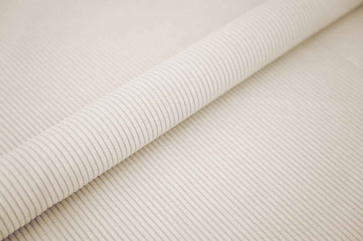 ECRU CORD MÖBELTYG – 5 MM RIBBAD SAMMET