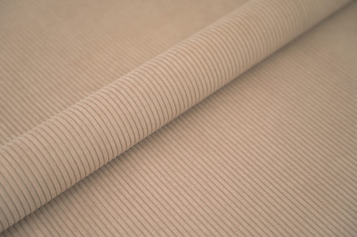 BEIGE FLØJL MØBELSTOF – 5 MM JERNBANEFØJL