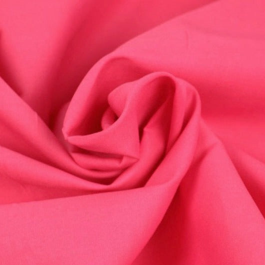 PINK BOMULLSPOPLIN – TÄTT VÄVT BOMULLSTYG