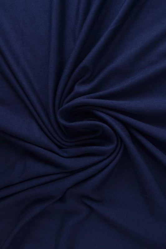 MÖRK NAVY VISKOSJERSEY – MJUK, ANDNINGSBAR & ELASTISK