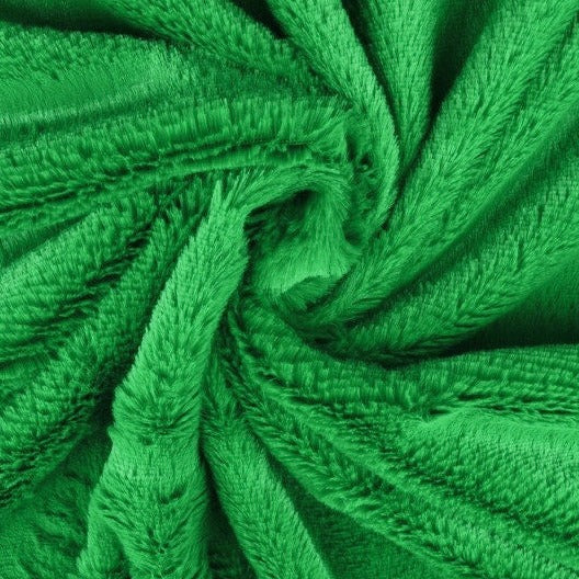 GRÖN MJUK PLYSCH – 10 MM LUGG & TVÄRSGÅENDE STRETCH