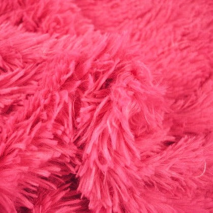 PINK LÅNGHÅRIG PLYSCH – 30 MM LUGG & TVÄRSGÅENDE STRETCH