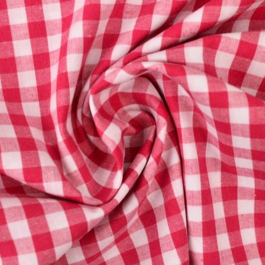 ROSA 6,5 MM GINGHAM RUTOR – OEKO-TEX BOMULL, LÄTT & ANDNINGSBART