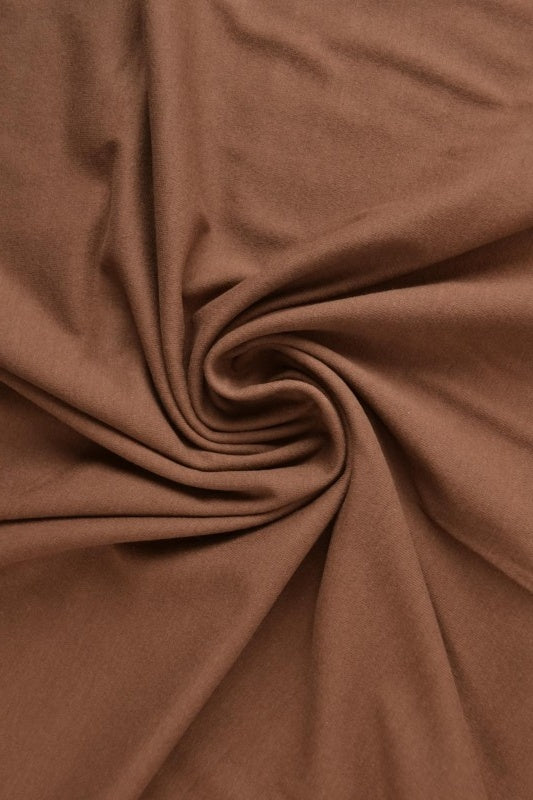 BRUN BOMULLSJERSEY – NATURLIG, ANDNINGSBAR & STRETCHIG