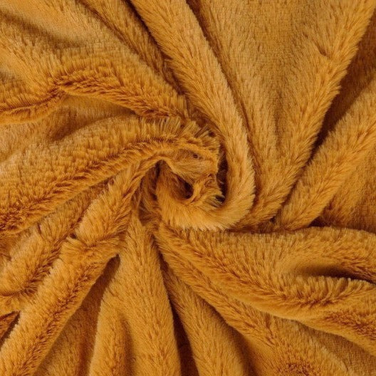 CURRYGUL MJUK PLYSCH – 10 MM LUGG & TVÄRSGÅENDE STRETCH