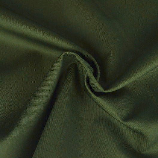 MÖRK MOSSGRÖN BOMULLSTWILL – KRAFTIGT OCH FORMSTABILT TYG