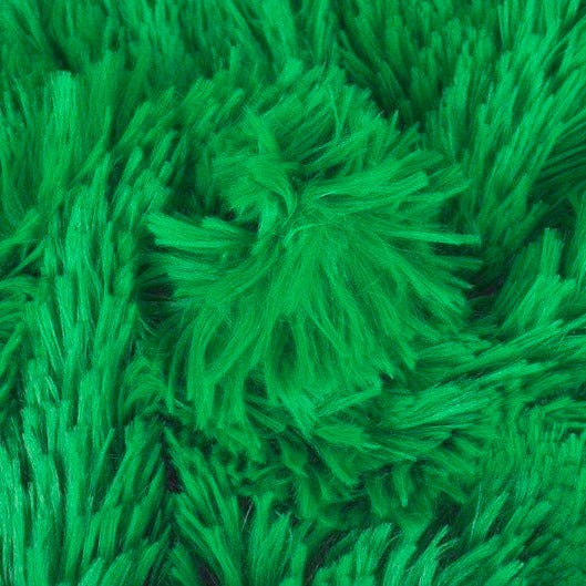 GRÖN LÅNGHÅRIG PLYSCH – 30 MM LUGG & TVÄRSGÅENDE STRETCH