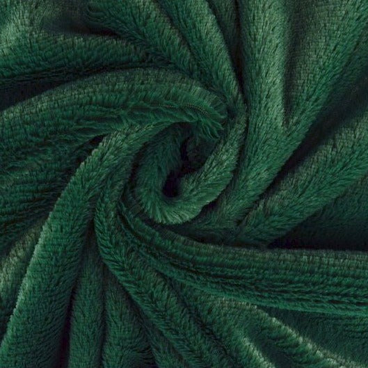 MÖRKGRÖN MJUK PLYSCH – 10 MM LUGG & TVÄRSGÅENDE STRETCH