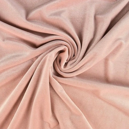 LJUS ROSA VELOUR MED STRETCH – MJUK STICKAD KVALITET