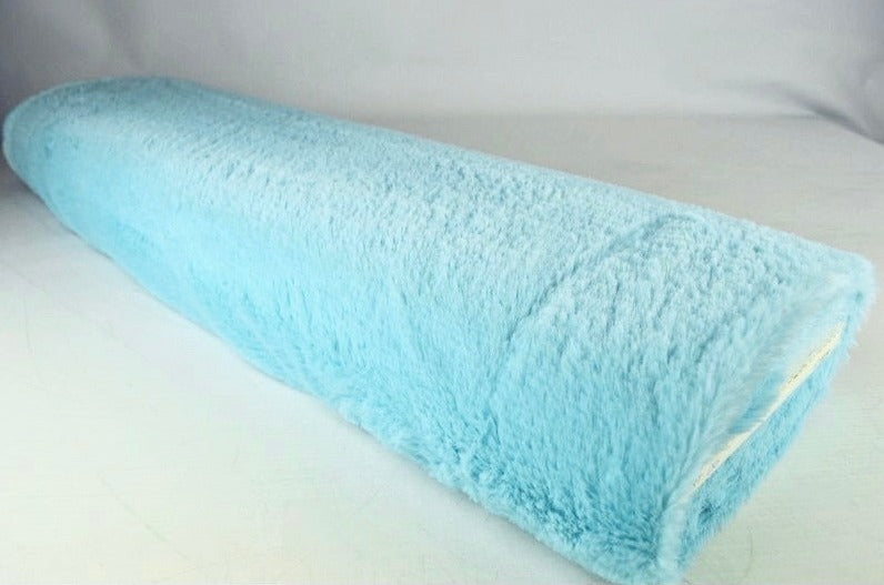 LJUSBLÅ MJUK PLYSCH – 10 MM LUGG & TVÄRSGÅENDE STRETCH