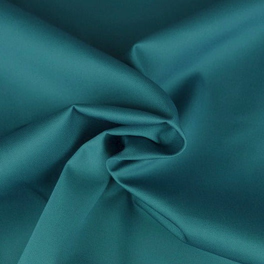 MØRK PETROLEUMSBLÅ BOMULDSTWILL – KRAFTIG & FORMSTABIL