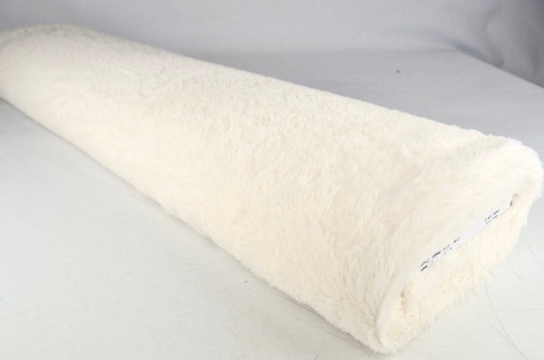 RÅVIT MJUK PLYSCH – 10 MM LUGG & TVÄRSGÅENDE STRETCH