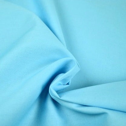 HAVBLÅ BOMULLSPOPLIN – TÄTT VÄVT BOMULLSTYG