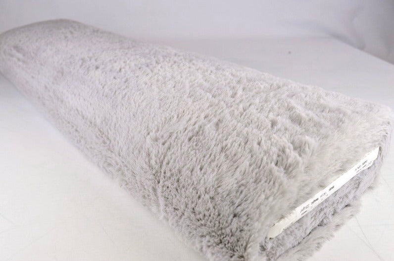 GRÅ MJUK PLYSCH – 10 MM LUGG & TVÄRSGÅENDE STRETCH