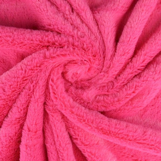 PINK MJUK PLYSCH – 10 MM LUGG & TVÄRSGÅENDE STRETCH