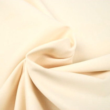 BEIGE BOMULLSPOPLIN – TÄTT VÄVT BOMULLSTYG