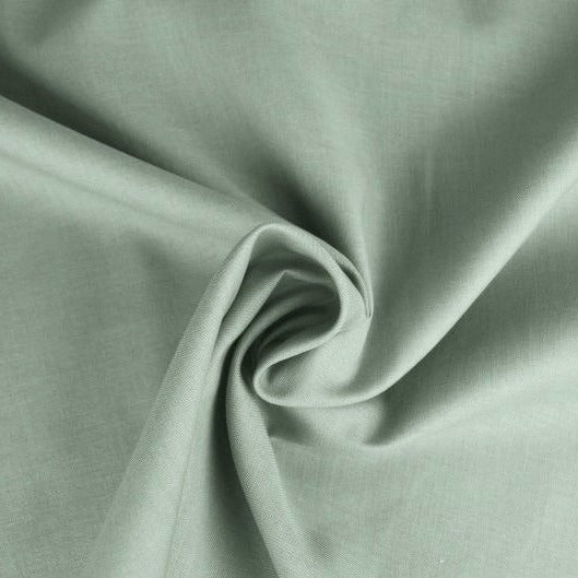 VINTAGE GRÖN BOMULLSPOPLIN – TÄTT VÄVT BOMULLSTYG