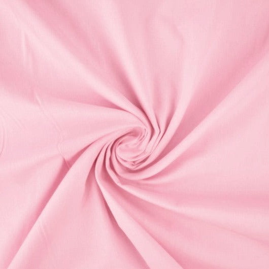 LJUS ROSA BOMULLSPOPLIN – TÄTT VÄVT BOMULLSTYG