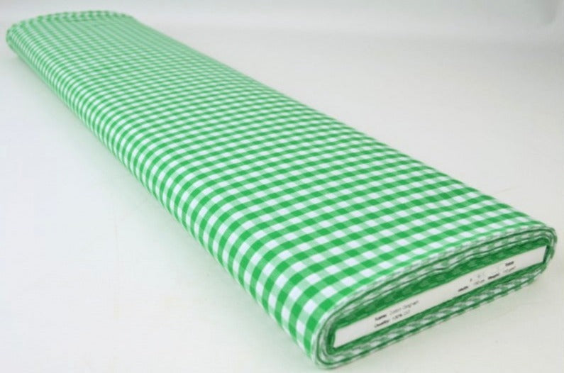 LJUSGRÖN 6,5 MM GINGHAM RUTOR – OEKO-TEX BOMULL, LÄTT & ANDNINGSBART