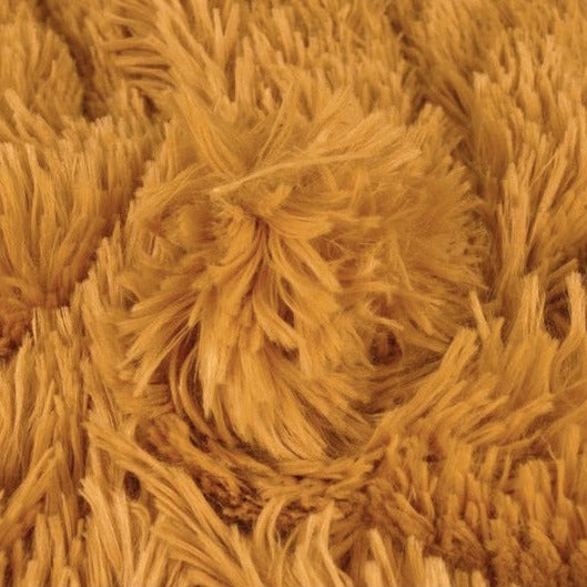 CURRYGUL LÅNGHÅRIG PLYSCH – 30 MM LUGG & TVÄRSGÅENDE STRETCH