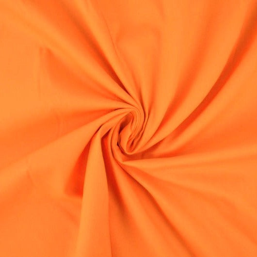 ORANGE BOMULLSPOPLIN – TÄTT VÄVT BOMULLSTYG