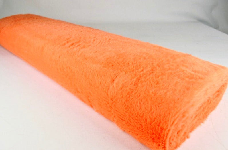 ORANGE MJUK PLYSCH – 10 MM LUGG & TVÄRSGÅENDE STRETCH