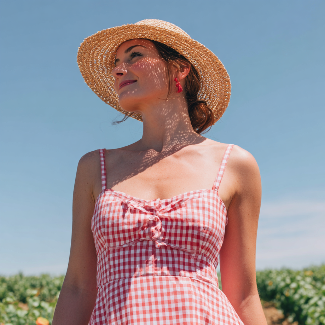 NAVY 6,5 MM GINGHAM RÄNDER – OEKO-TEX BOMULL, LÄTT & ANDNINGSBART