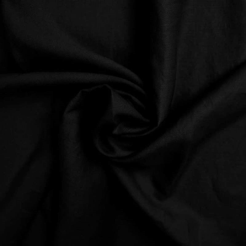SVART TENCELLINO (TENCEL™/LINNE) – MJUK TWILLVÄVD KVALITET