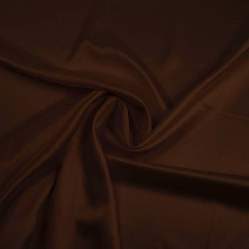 BRUN SILKESATIN MED LÄTT STRETCH – MJUK & SLÄT YTA