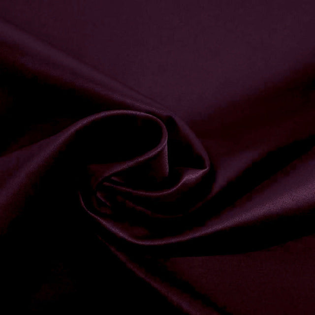 AUBERGINE SELENA TUNG BRÖLLOPSSATIN MED LÄTT STRETCH
