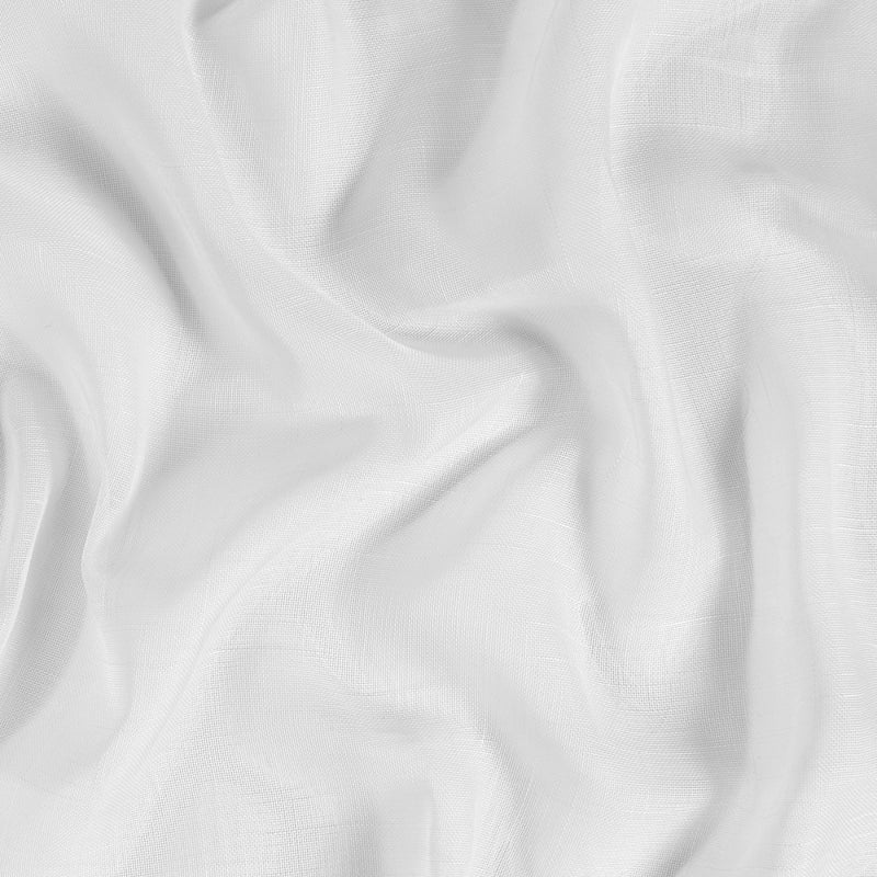 BRANDHÄMMANDE SEMI-TRANSPARENT NATURLIG GARDINTYG - VIT