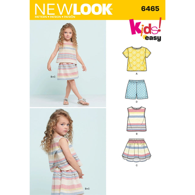 NEW LOOK SYMØNSTER TIL NEDERDEL, SHORTS OG TOP – STR. 3-8 ÅR