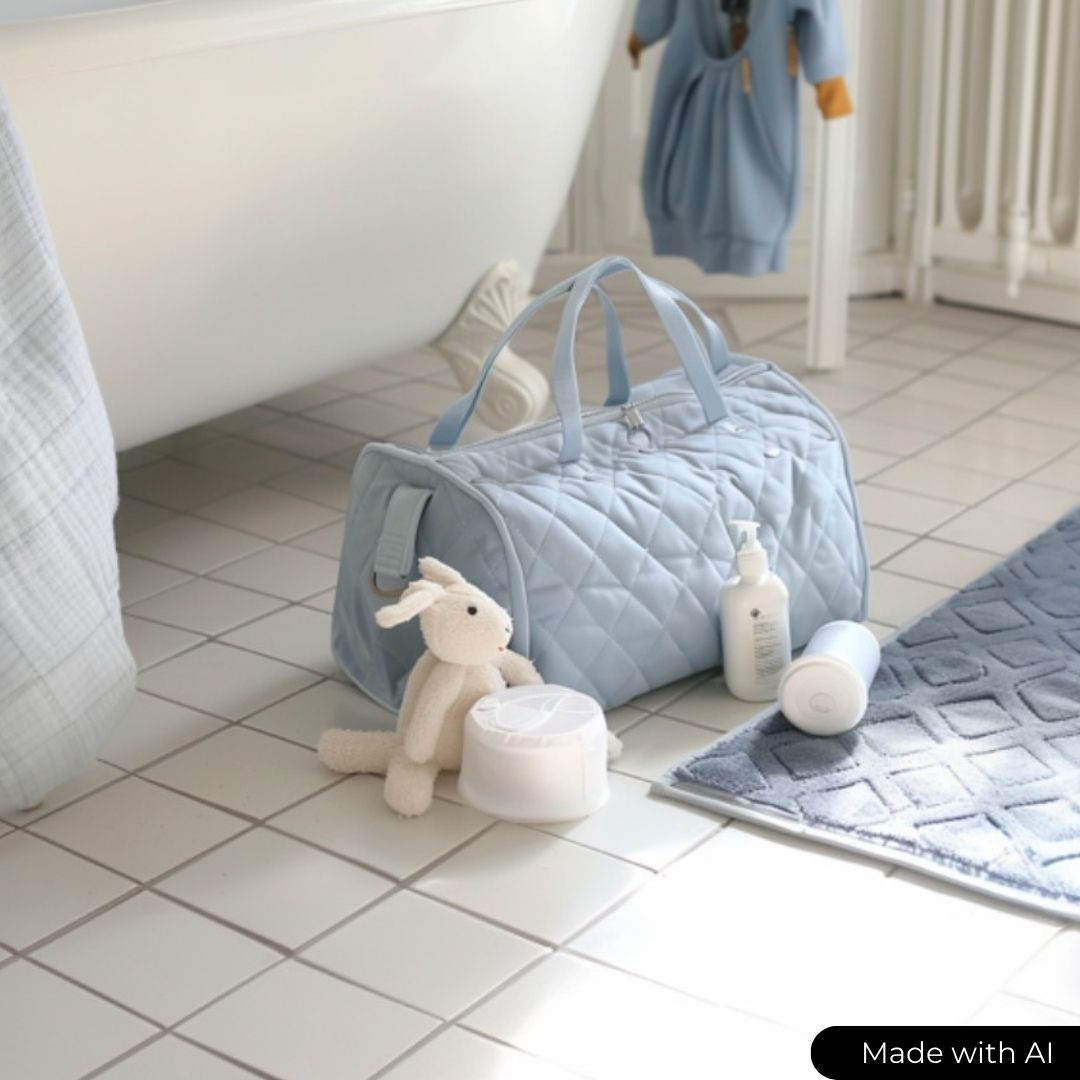 MØRK KARAMEL QUILT STOF MED VATTERET BAGSIDE